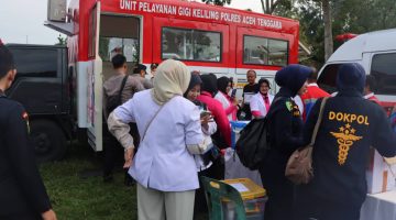Pelayanan Gigi Keliling Polres Aceh Tenggara Curi Perhatian Ketua Umum Bhayangkari di Aceh Tamiang