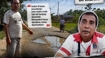 JANGAN BERMIMPI!” 10 Bulan Pascabanjir, Jalan Idi Tunong–Banda Alam Belum Juga Diperbaiki